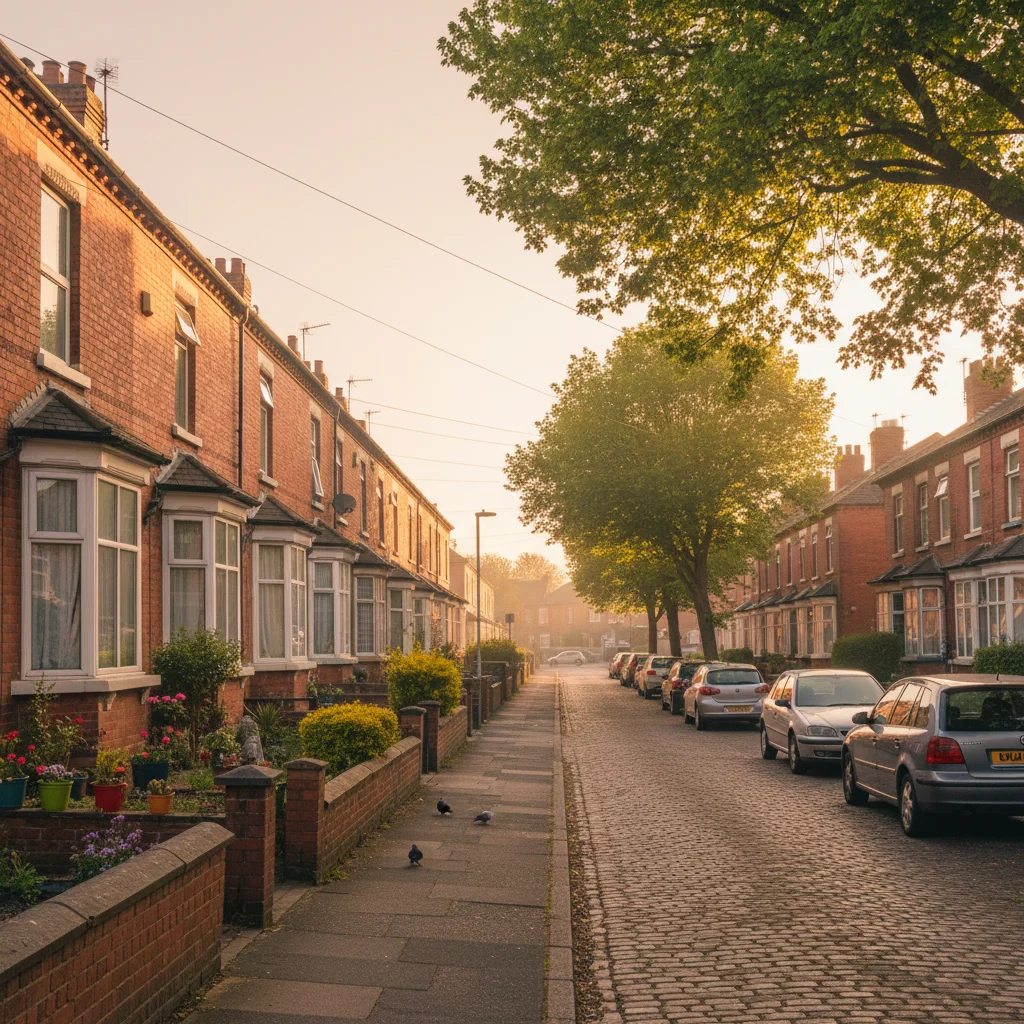 A residential street in Nottingham, the area Community Care4u serves